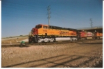 BNSF 7410 wide angled shot as she rolls south to CSprings, Co.